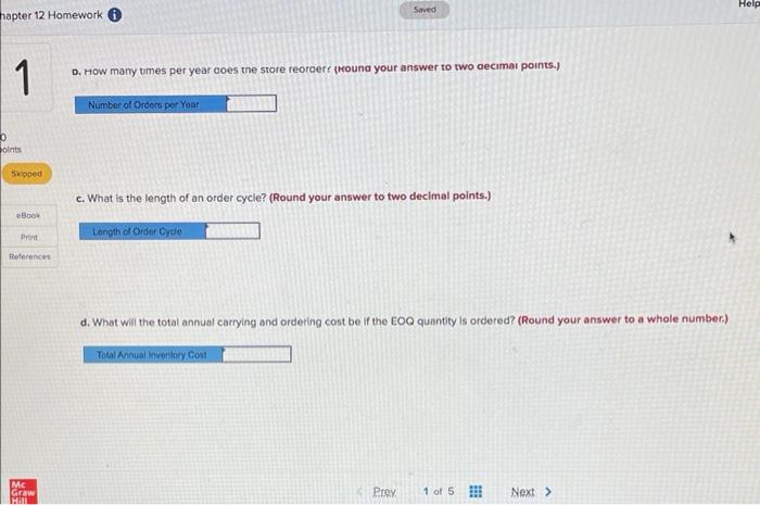 Problem 12 2 Algo A Local Distributor For A National Tire Company Expects To Sell Approximately 10 360 Tires Of A Cert 2