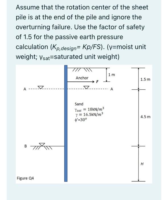 Problem 2 30 Marks A Sheet Pile Will Be Installed Into The Sandy Soil The Left Hand Side Ground Will Be Excavated Aft 2
