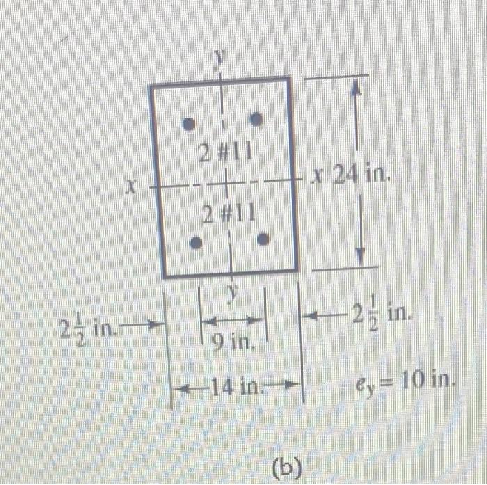 Problem 3 Use The Interaction Diagrams To Determine P Values For The Short Columns Shown Which Have Bending About One 2