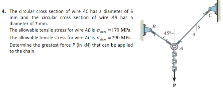 B 4 The Circular Cross Section Of Wire Ac Has A Diameter Of 6 Mm And The Circular Cross Section Of Wire Ab Has A Diamet 1