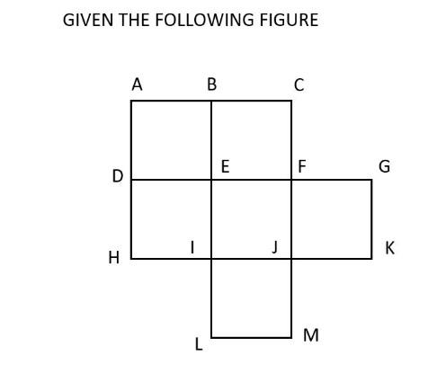 Given The Following Figure A B C E F G D 1 J K H H M L 1