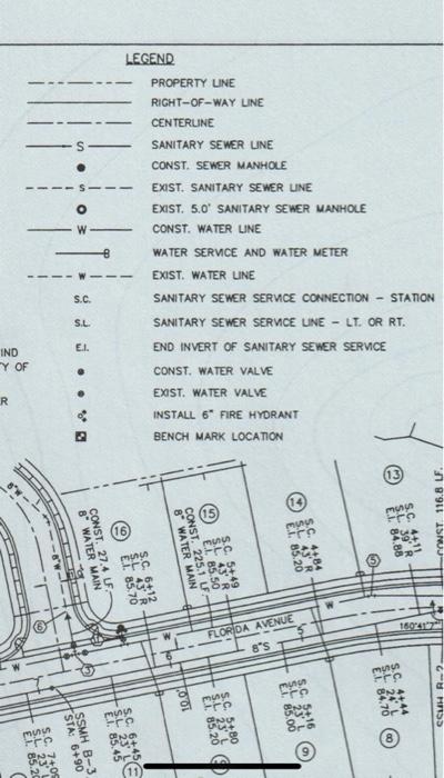Study The Portion Of A Sewer Plan And Profile In Figure T10 1 To Answer The Follow Ing Questions Use Microsoft Word To 6