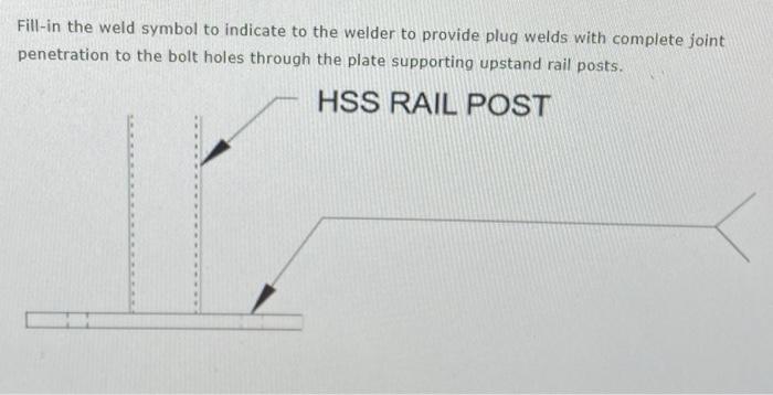 Fill In The Weld Symbol To Indicate To The Welder To Provide Plug Welds With Complete Joint Penetration To The Bolt Hole 1