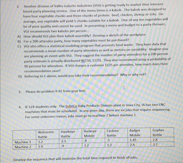 Ie 424 524 Spring 2022 Instructions This Examination Has Three Or Four Questions Of Equal Point Value Please Answer Th 4