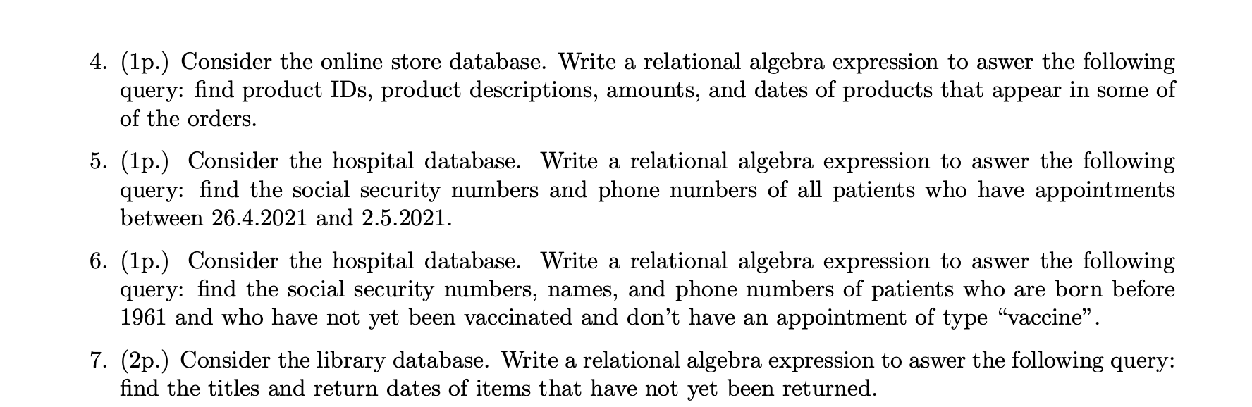 Example Databases Librarycustomer Name Phone Email Librarycardnumber Library Item Id Loanperiod Book Id Title 2