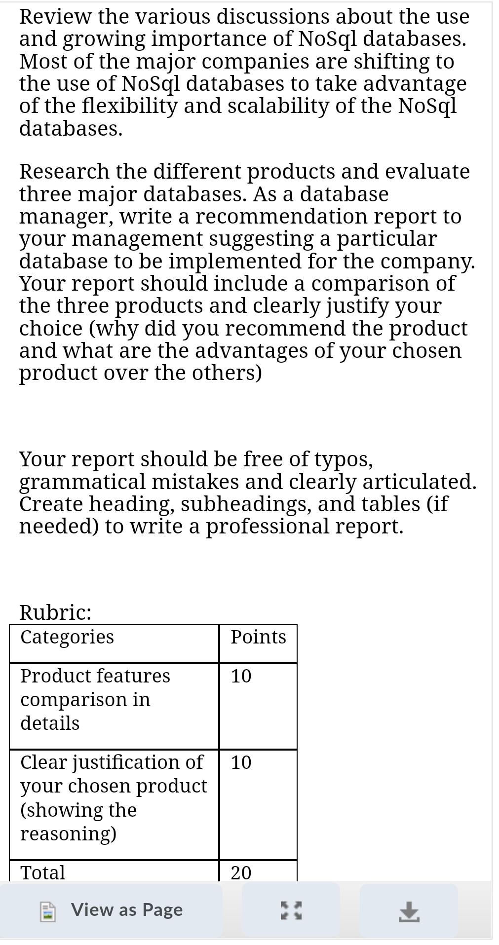 No Sql Database 1