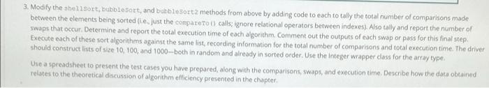Solen Sava Lo Include A Shellsort Method That Implements The Above Algorithm Include An Output Of The Array Any Time A 3