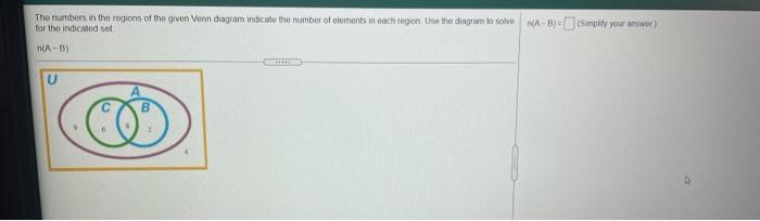 The Numbers In The Regions Of The Given Von Diagram Indicato The Number Of Clomants In Each Region Use The Diagram To S 1