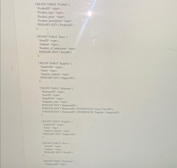 Tollowing To Sql Lite Create Table Employee Employecid Stype Employce Name Type Address Type Primary Key Emp 2