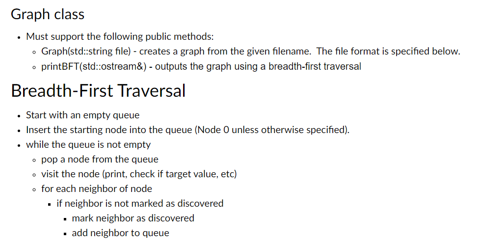 C I Need Help Edit The Code And Implement A Graph Class That Stores Nodes As Integer Values Using An Adjacency List 1