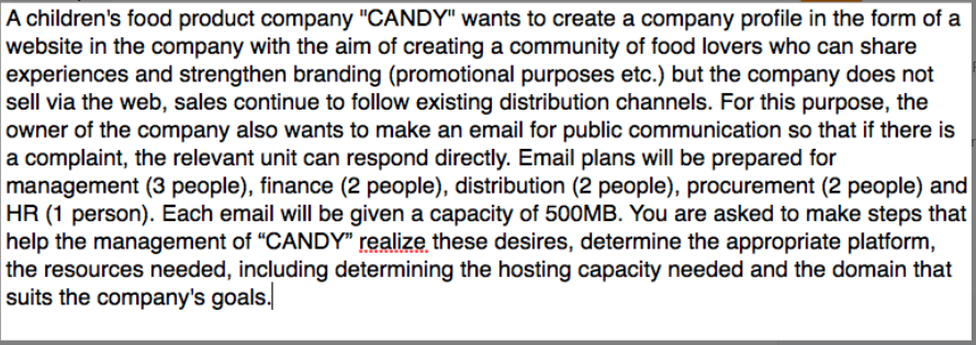A Children S Food Product Company Candy Wants To Create A Company Profile In The Form Of A Website In The Company With 1