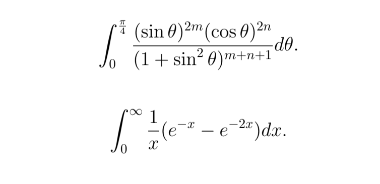 Integral Questions Please Show Steps As Clear As Possible 1