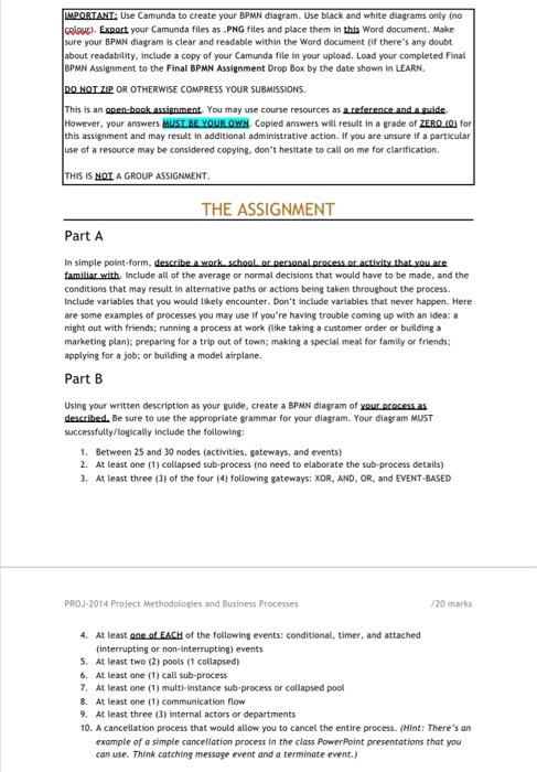 Important Use Camunda To Create Your Bpmn Diagram Use Black And White Diagrams Only No Celou Expert Your Camunda File 1