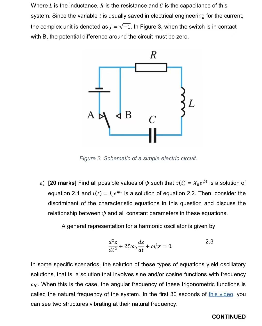 Model 2 Mechanical Electrical Analogies 35 Constant Coefficient Second Order Ordinary Differential Equations Are A 2