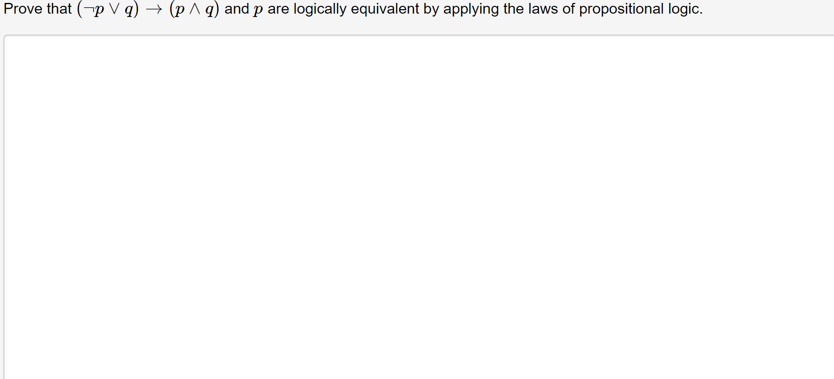 Prove That P Va P 1 Q And P Are Logically Equivalent By Applying The Laws Of Propositional Logic 1