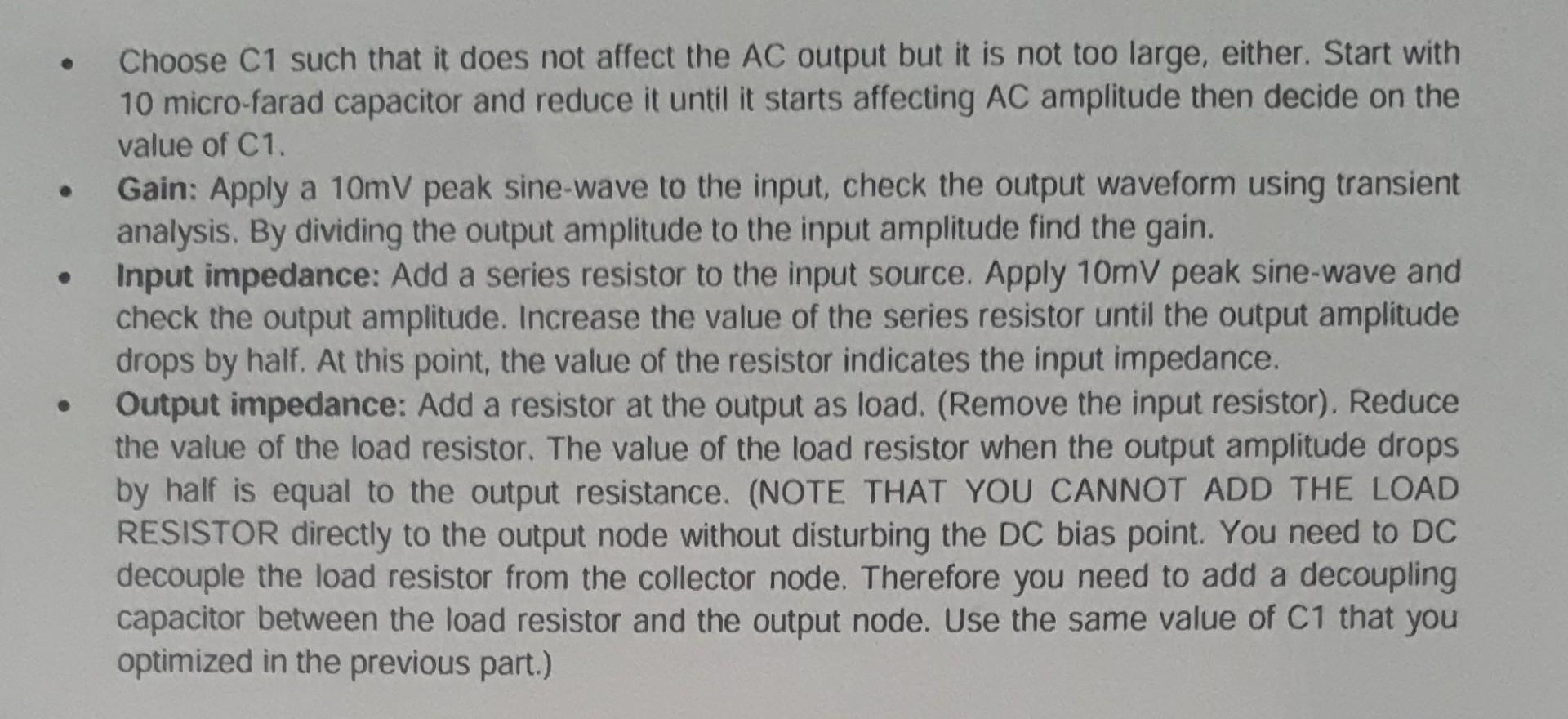 2 2 In The Following Circuit Calculate R1 R2 Rc And Re To Achieve Gain Of 10 Note The Followings The Supply Volta 2
