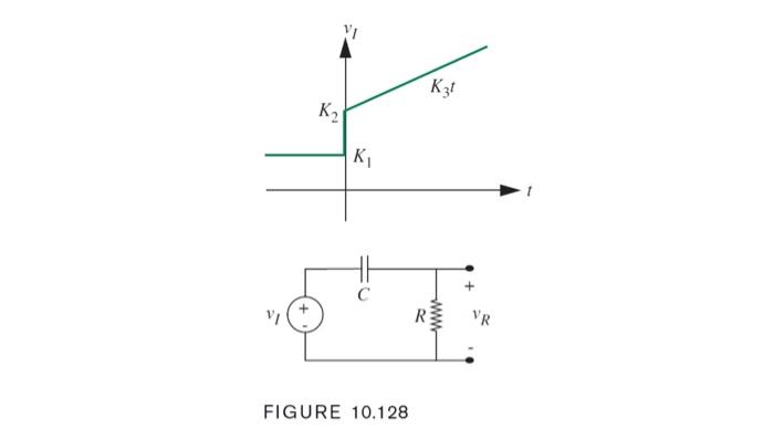 Problem 10 27 For The Circuit Shown In Figure 10 128 Sketch And Label Vr Versus Time Assume That V Ky For A Long Tim 2