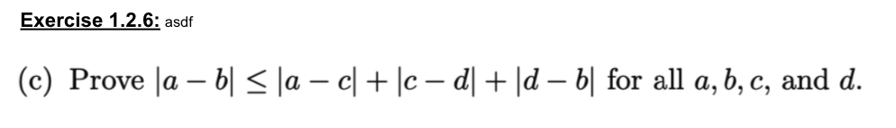 Exercise 1 2 6 Asdf C Prove La 6 A Cl C D D B For All A B C And D 1