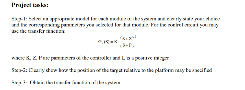 Introduction This Project Is Concerned With Modeling And Controlling A Light Seeking Servo System Used To Improve The Yi 3