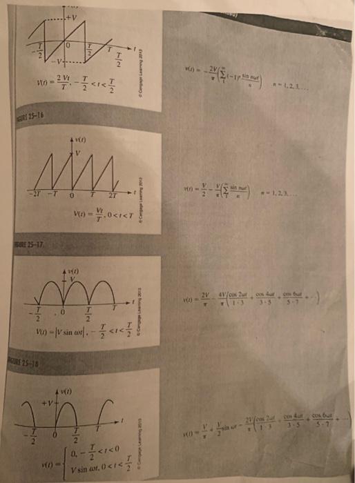Determine The Fourier Series Of The Waveform Shown Below By Indicating The Dc Components And The First Four Nonzero Sin 3
