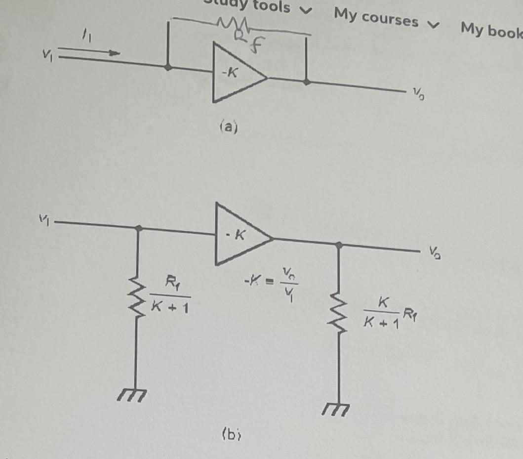 In Figure B The Inverting Voltage Amplifier Has A Gain Of K With Input Quantities Of Vand I The Output Voltage Is V 2