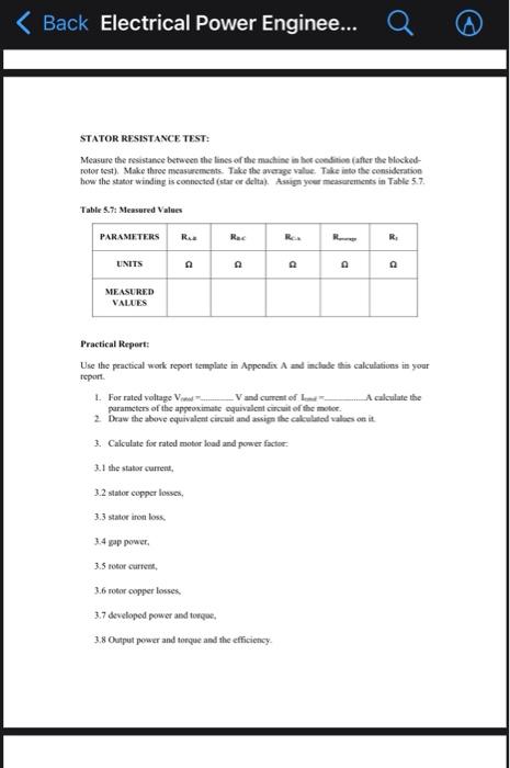 5 5 Experiment No 5 No Load And Blocked Rotor Tests Of A Three Phase Induction Motor Aim The Aim Of This Experiment 4