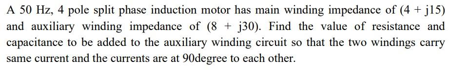 15 A 12 Kw 3 Phase 6 Pole 50 Hz Delta Connected Induction Motor Runs At 960 Rpm On Full Load If It Takes 85 A On 2