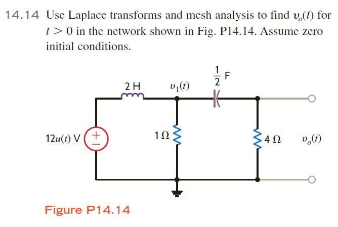 14 32 Solve Problem 14 14 Using Laplace Transforms And Thevenin S Theorem 1