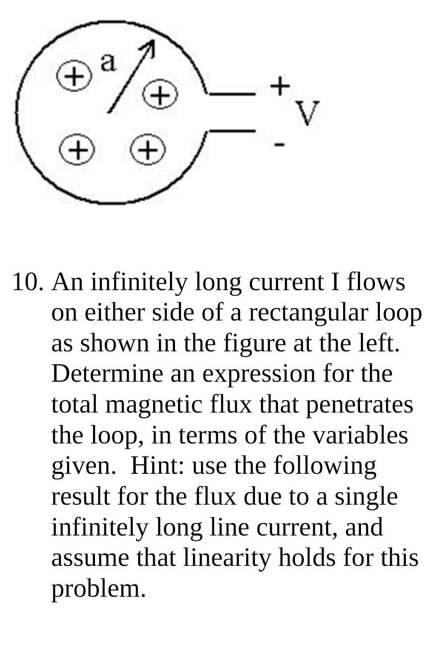A 10 An Infinitely Long Current I Flows On Either Side Of A Rectangular Loop As Shown In The Figure At The Le 1