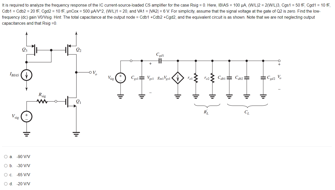Also Find The 3 Db Frequency Fh A 15 Khz B 2 Ghz C 315 Mhz D 212 Mhz 1