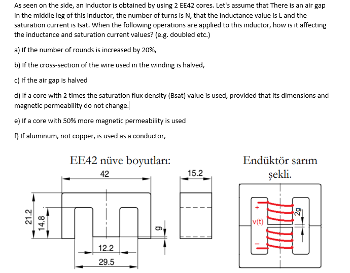 As Seen On The Side An Inductor Is Obtained By Using 2 Ee42 Cores Let S Assume That There Is An Air Gap In The Middle 1