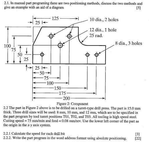 2 1 In Manual Part Programing There Are Two Positioning Methods Discuss The Two Methods And Give An Example With An Ai 1