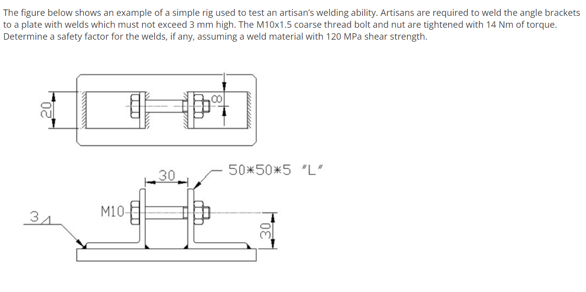 The Figure Below Shows An Example Of A Simple Rig Used To Test An Artisan S Welding Ability Artisans Are Required To We 1