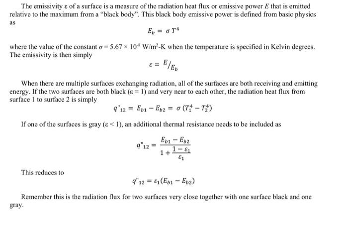 The Emissivity E Of A Surface Is A Measure Of The Radiation Heat Flux Or Emissive Power E That Is Emitted Relative To Th 1