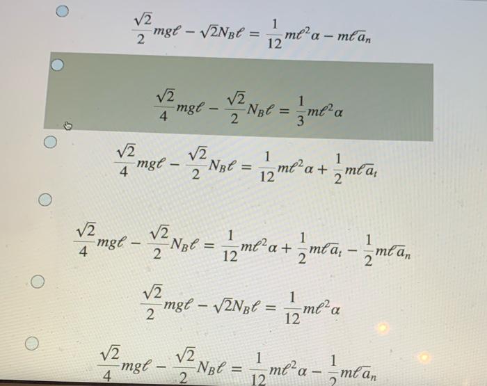 B Er 1 1 To Each End Of A Long Slender Bar Of Mass Mand Length Is Attached To A Small Roller Of Negligible Mass And 3