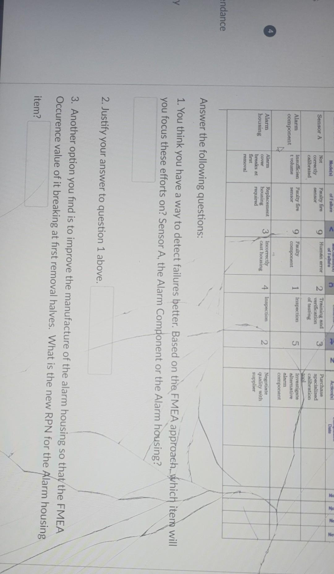 You Are An Engineer Reviewing The Production Line For A New Smoke Alarm The Following Is An Extract Of The Fmea That Ha 2