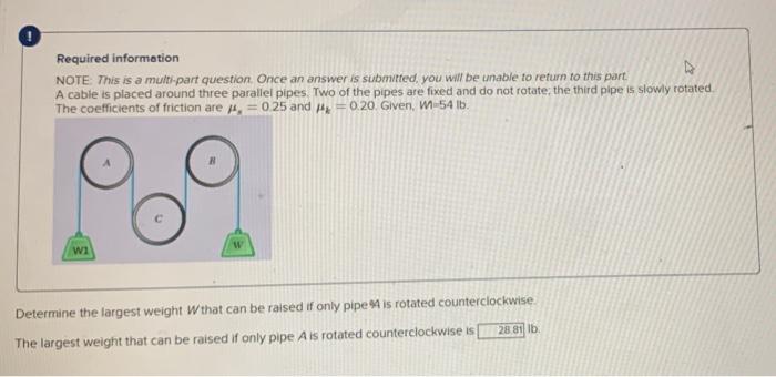 Required Information Note This Is A Multi Part Question Once An Answer Is Submitted You Will Be Unable To Return To Th 1