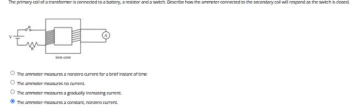 The Primary Collata Transformers Connected To A Bry A Restoranda Switch Describe How The Ammeter Connected To The Secon 1