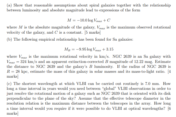 A Show That Reasonable Assumptions About Spiral Galaxies Together With The Relationship Between Luminosity And Absolut 1