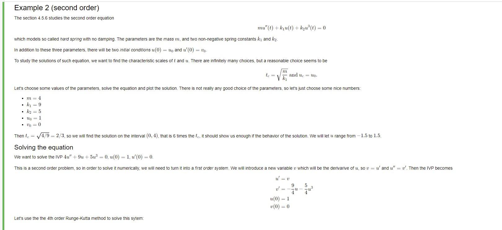 Example 2 Second Order The Section 4 5 6 Studies The Second Order Equation Mu T K U T Kquo T 0 Which Models S 1