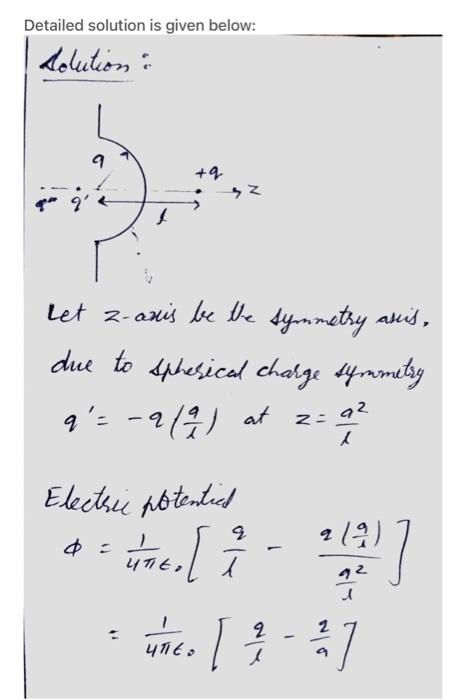 A Conducting Surface Consists Of An Infinite Plane With A Hemisphere Of Radius A Attached To It See Figure A Point Ch 2