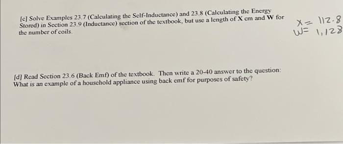 C Solve Examples 23 7 Calculating The Self Inductance And 23 8 Calculating The Energy Stored In Section 23 9 Indu 1