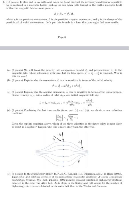 6 18 Points In Clases And In My Additional Notes We Found Out That The Mary Condition For A Particle To Be Captured 4