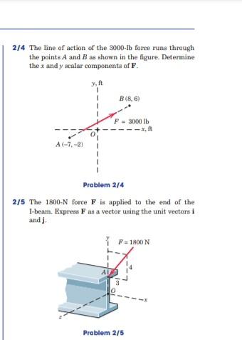 2 2 The Magnitude Of The Force F Is 400 Lb Express Fas A Vector In Terms Of The Unit Vectors I And J Identify Both The 2