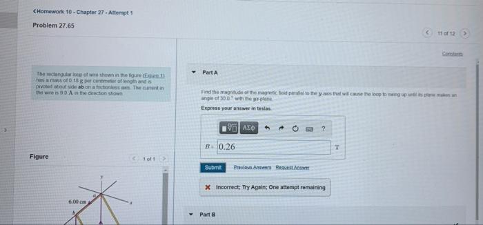 Homework 10 Chapter 27 Attempt 1 Problem 27 65 11 Of 12 Part A The Rectangular Of Shown In The Figure Ege 11 Has A M 1