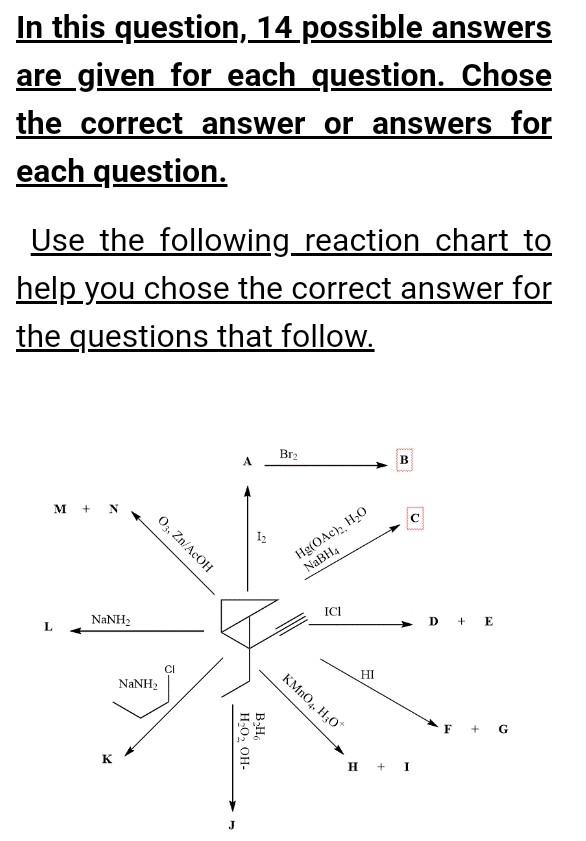 In This Question 14 Possible Answers Are Given For Each Question Chose The Correct Answer Or Answers For Each Question 1