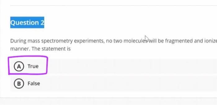 Question 1 1 Points Mass Spectrometer Separates Ions On The Basis Of Which Of The Following Choose At Least One Correct 2