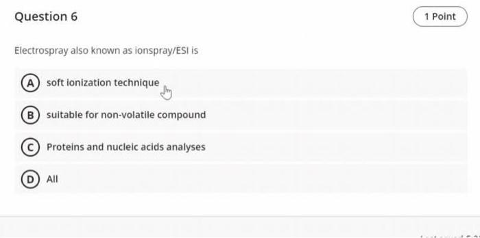 Question 1 1 Points Mass Spectrometer Separates Ions On The Basis Of Which Of The Following Choose At Least One Correct 5