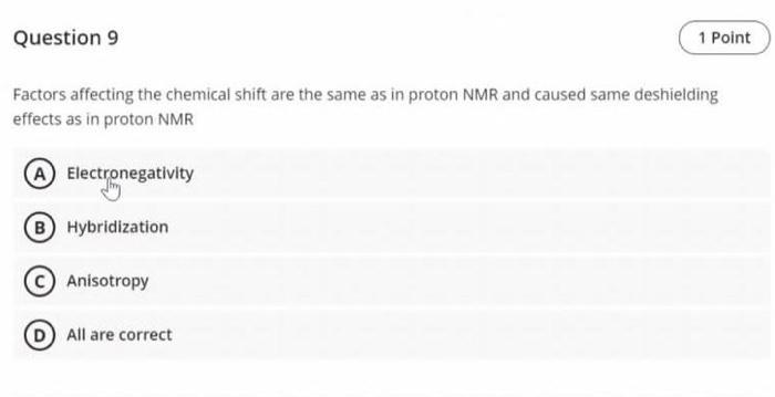 Question 1 1 Points Mass Spectrometer Separates Ions On The Basis Of Which Of The Following Choose At Least One Correct 8