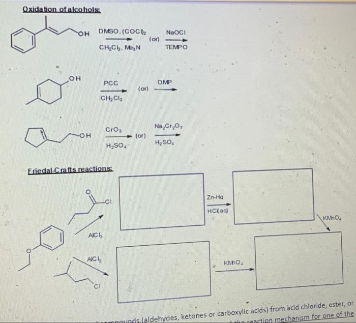 6 Synthesize The Carbonyl Compounds Aldehydes Ketones Or Carboxylic Acids From The Following Methods Freview Of Chap 2